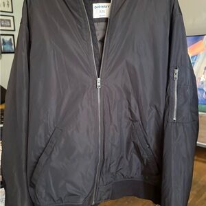 Old Navy Black Bomber Jacket Classic Style